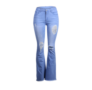 HIgh waist distressed flare jeans - a.o.allure